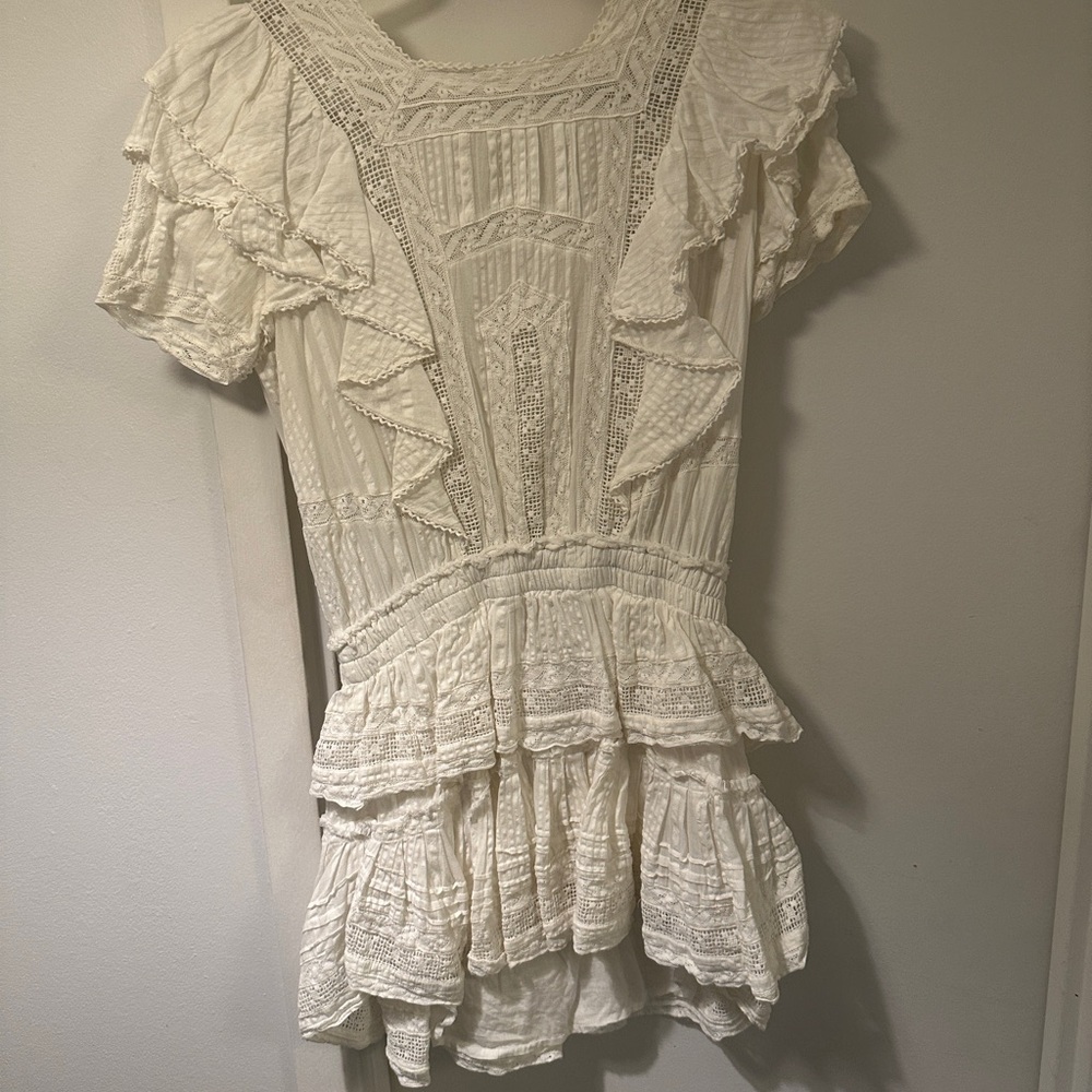 LoveShackFancy Cream Lace Dress
